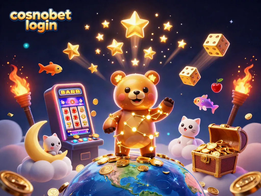 Experience exciting gameplay with cosmobet login featuring cosmic characters and vibrant casino elements.