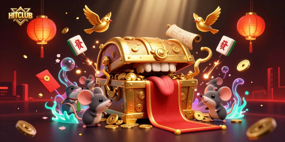 Engage with HITCLUB's thrilling adventures through a vivid illustration of luck and fortune.